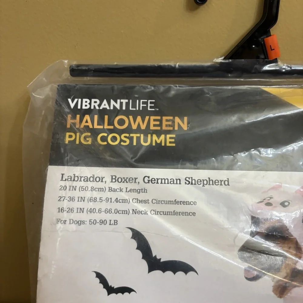 Halloween Pig Dog‎ Costume Labrador, Boxer, German Shepherd Size L NEW in Pkg